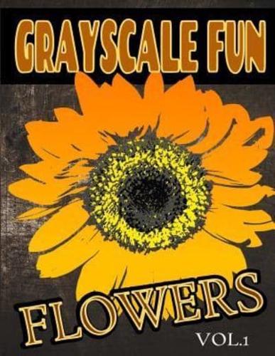 Grayscale Fun Flowers Vol.1