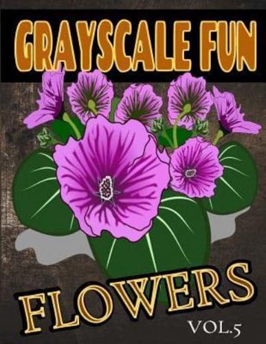 Grayscale Fun Flowers Vol.5