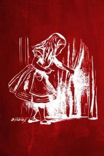 Alice in Wonderland Chalkboard Journal - Alice and the Secret Door (Red)