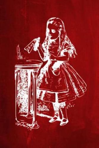 Alice in Wonderland Chalkboard Journal - Drink Me! (Red)