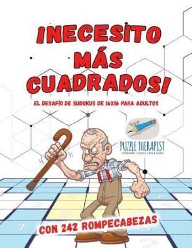 ¡Necesito más cuadrados!   El desafío de sudokus de 16x16 para adultos   Con 242 rompecabezas