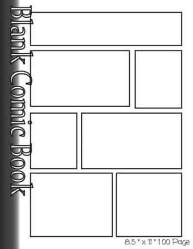 Blank Comic Book Pages-Blank Comic Strips-7 Panels, 8.5"X11,"100 Pages
