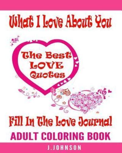 What I Love About You Fill in the Love Journal