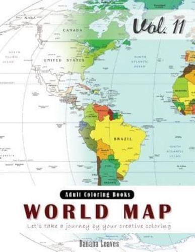 World Map Coloring Book for Stress Relief & Mind Relaxation, Stay Focus Therapy