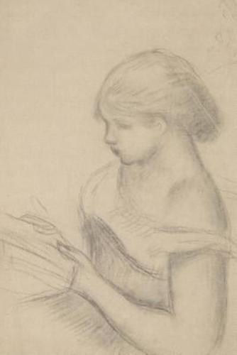 150 Page Lined Journal a Girl Reading (With a Sketch of Seated Woman) Pierre Aug