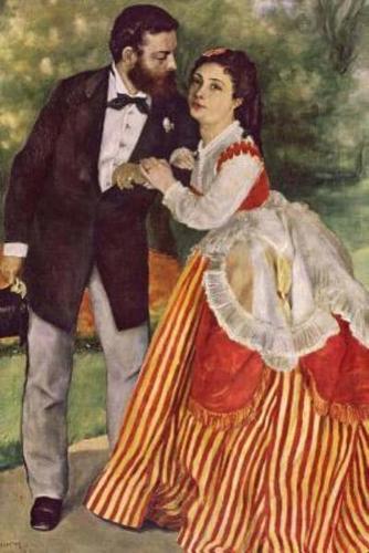 150 Page Lined Journal Alfred Sisley With His Wife, 1868 Pierre Auguste Renoir