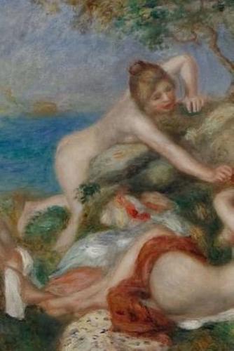 150 Page Lined Journal Bathers Playing With a Crab, 1890S Pierre Auguste Renoir