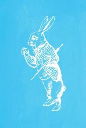 Alice in Wonderland Pastel Chalkboard Journal - White Rabbit (Light Blue)