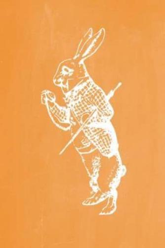 Alice in Wonderland Pastel Chalkboard Journal - White Rabbit (Orange)
