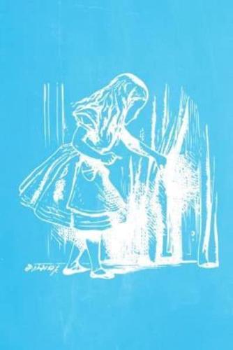 Alice in Wonderland Pastel Chalkboard Journal - Alice and the Secret Door (Light Blue)