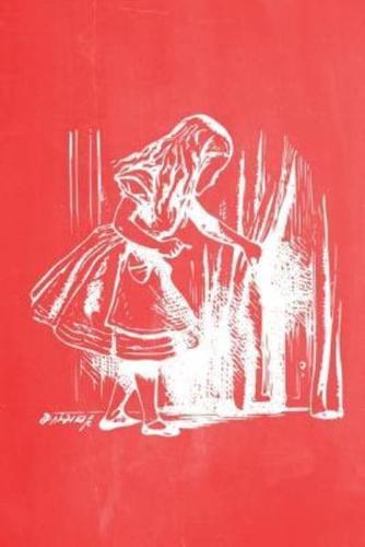 Alice in Wonderland Pastel Chalkboard Journal - Alice and the Secret Door (Red)