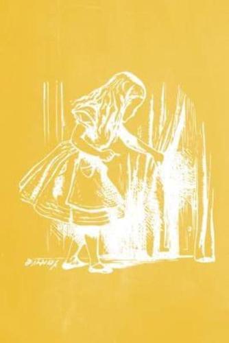 Alice in Wonderland Pastel Chalkboard Journal - Alice and the Secret Door (Yellow)