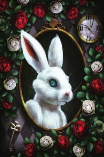 Alice in Wonderland Modern Journal - Outwards White Rabbit