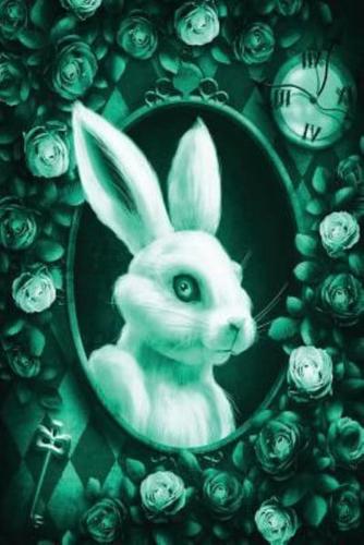 Alice in Wonderland Modern Journal - Outwards White Rabbit (Green)