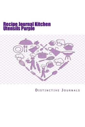 Recipe Journal Kitchen Utensils Purple
