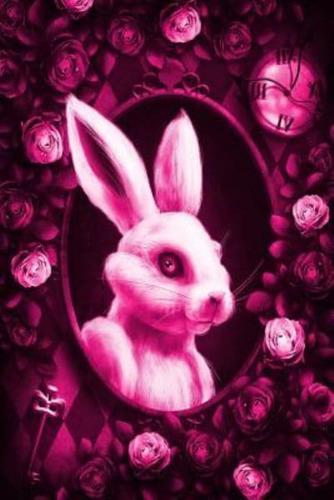Alice in Wonderland Modern Journal - Outwards White Rabbit (Pink)