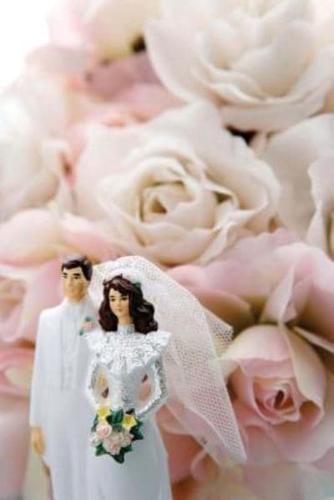 Wedding Journal Cake Topper Roses