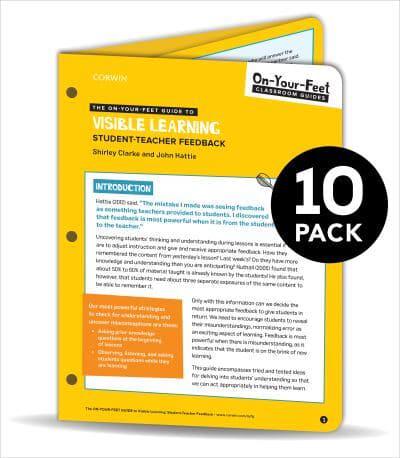 BUNDLE: Clarke: The On-Your-Feet Guide to Visible Learning: Student-Teacher Feedback: 10 Pack