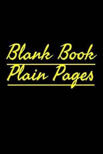 Blank Book Plain Pages