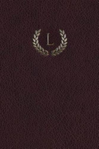 Monogram "L" Any Day Planner Journal