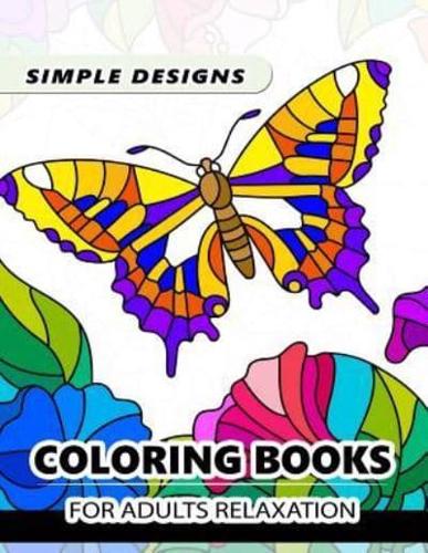 Simple Design Coloring Books for Adults Relaxation