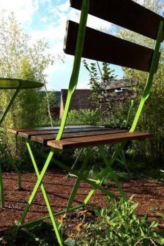 Cool Green Chair and Bench in the Garden Journal