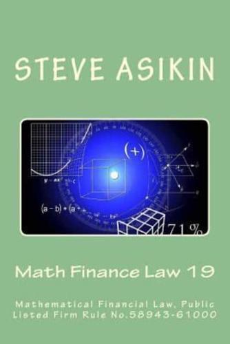 Math Finance Law 19