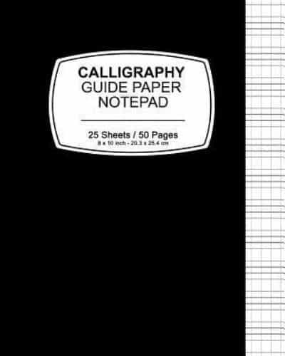 Calligraphy Guide Paper Notebook -Black Cover