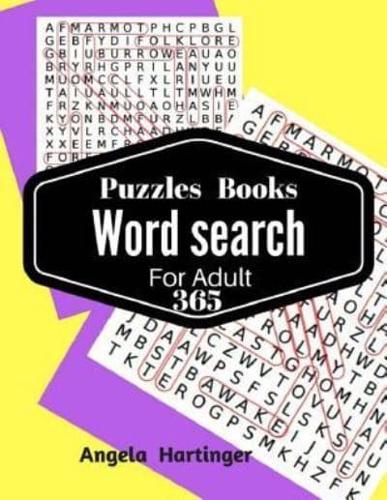 Puzzles Books Word Search For Adult 365 Puzzles Books