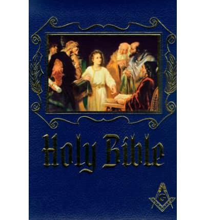 Masonic Heirloom Family Bible KJV Blue Imitaition Leather