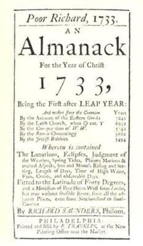 Poor Richard's Almanack for 1733