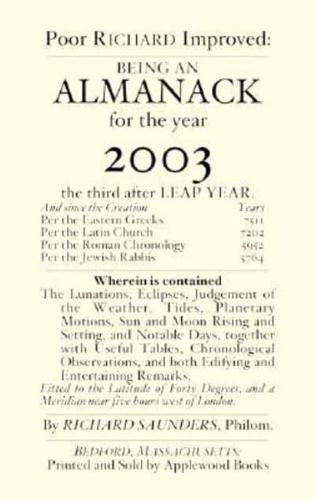 Poor Richard's Almanack for 2003