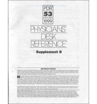 1999 Physicians' Desk Reference
