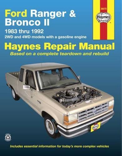 Ford Ranger & Bronco II 2WD & 4WD Petrol (1983-1992) Haynes Repair Manual (USA)