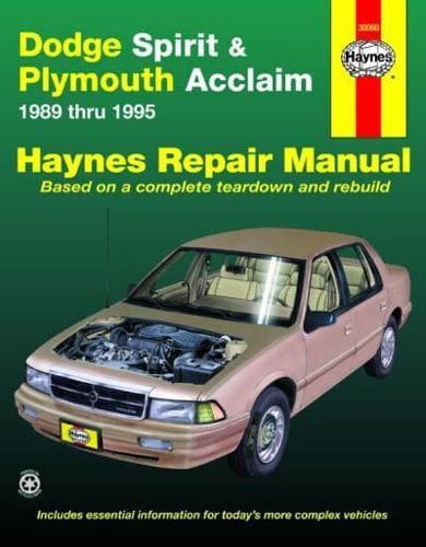 Dodge Spirit & Plymouth Acclaim (1989-1995) Haynes Repair Manual (USA)