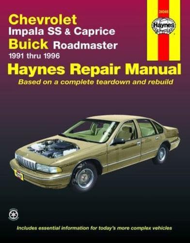 Chevrolet Impala SS & Caprice, Buick Roadmaster (91-96) Automotive Repair Manual