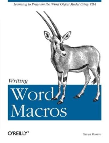 Writing Word Macros