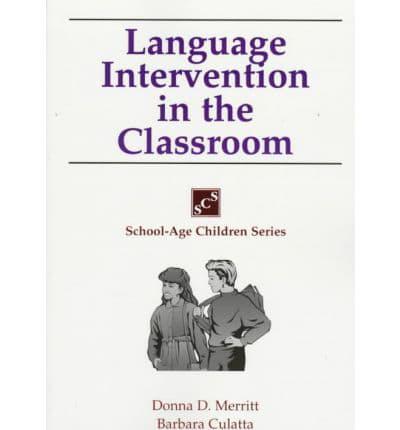 Language Intervention in the Classroom