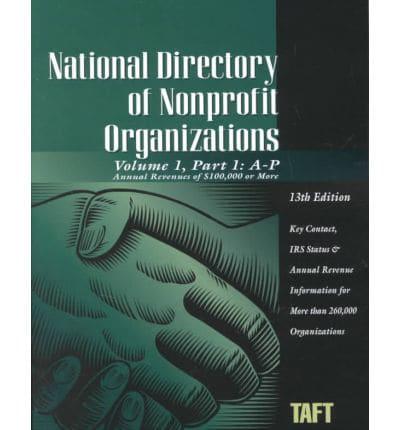 National Directory of Nonprofit Organizations/2 Volumes Bound in 3 Books
