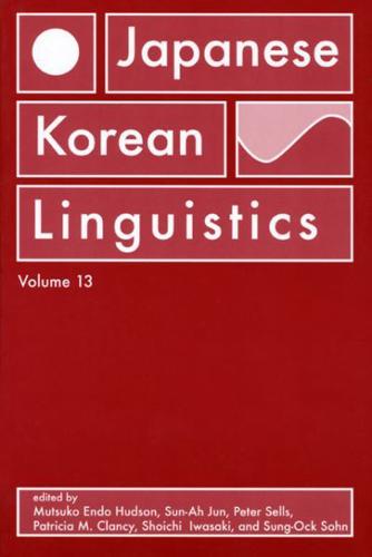 Japanese/Korean Linguistics. Volume 13