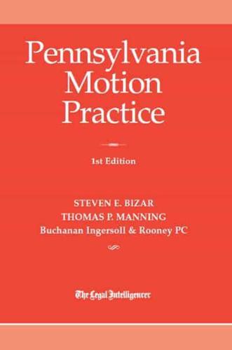 Pennsylvania Motion Practice 2016