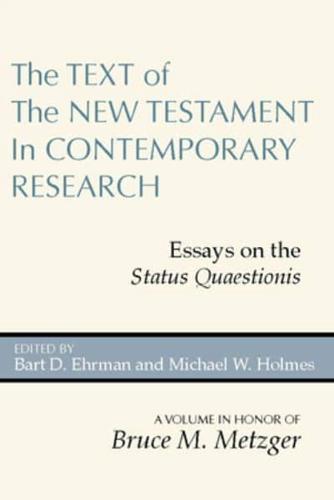 The Text of the New Testament in Contemporary Research