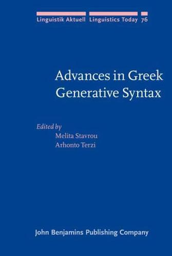Advances in Greek Generative Syntax