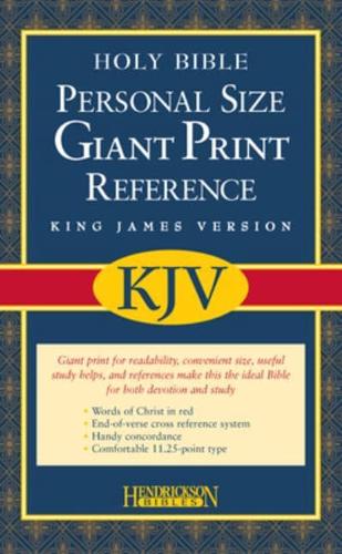 KJV Personal Size Giant Print Reference Bible (Bonded Leather, Burgundy, Red Letter)