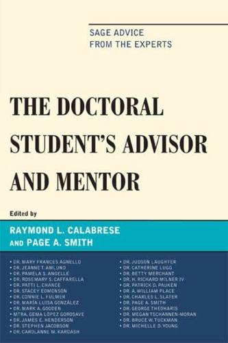 The Doctoral Student's Advisor and Mentor