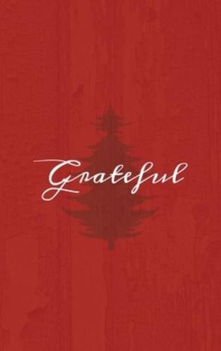 Grateful: A Red Hardcover Decorative Book for Decoration with Spine Text to Stack on Bookshelves, Decorate Coffee Tables, Christmas Decor, Holiday Decorations, Housewarming Gifts
