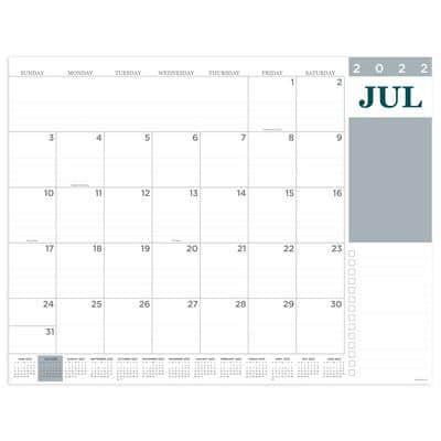 Cal 2023- Academic Year July 2022 - June 2023 Professional Large Desk Pad Monthly Blotter