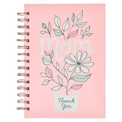 Christian Art Gifts Mom Journal W/Scripture Thank You Large Bible Verse Notebook, 192 Ruled Pages, 1 Thess. 5:16-18 Bible Verse