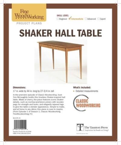 Shaker Hall Table from Classic Woodworking