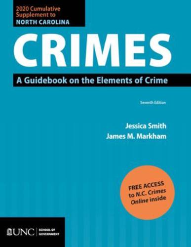 2020 Cumulative Supplement to North Carolina Crimes, Seventh Edition
